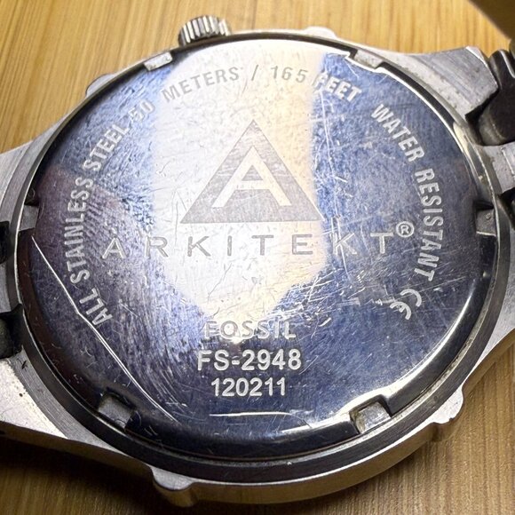 Fossil Arkitekt Men's Solid Steel Calendar Watch FS2948, 37mm - Picture 5 of 5